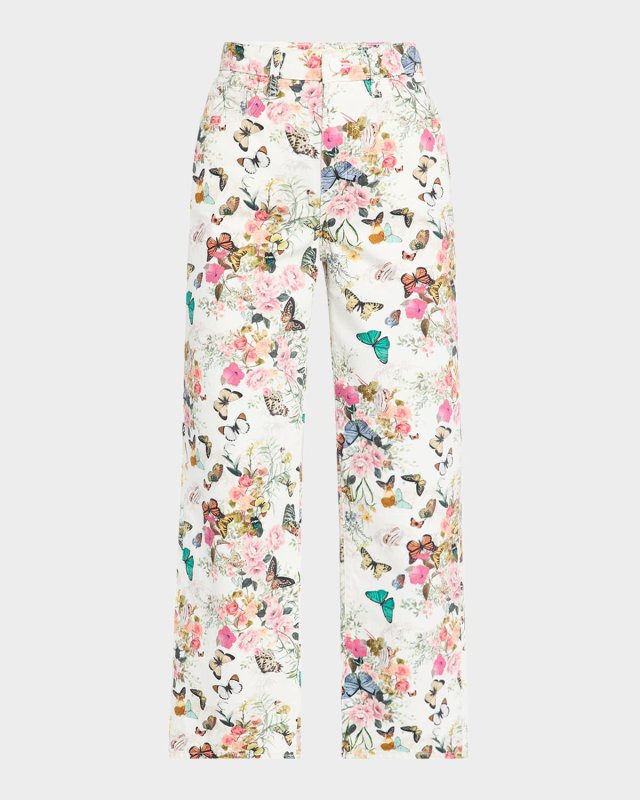 June Exclusive Print Crop Stovepipe Jeans